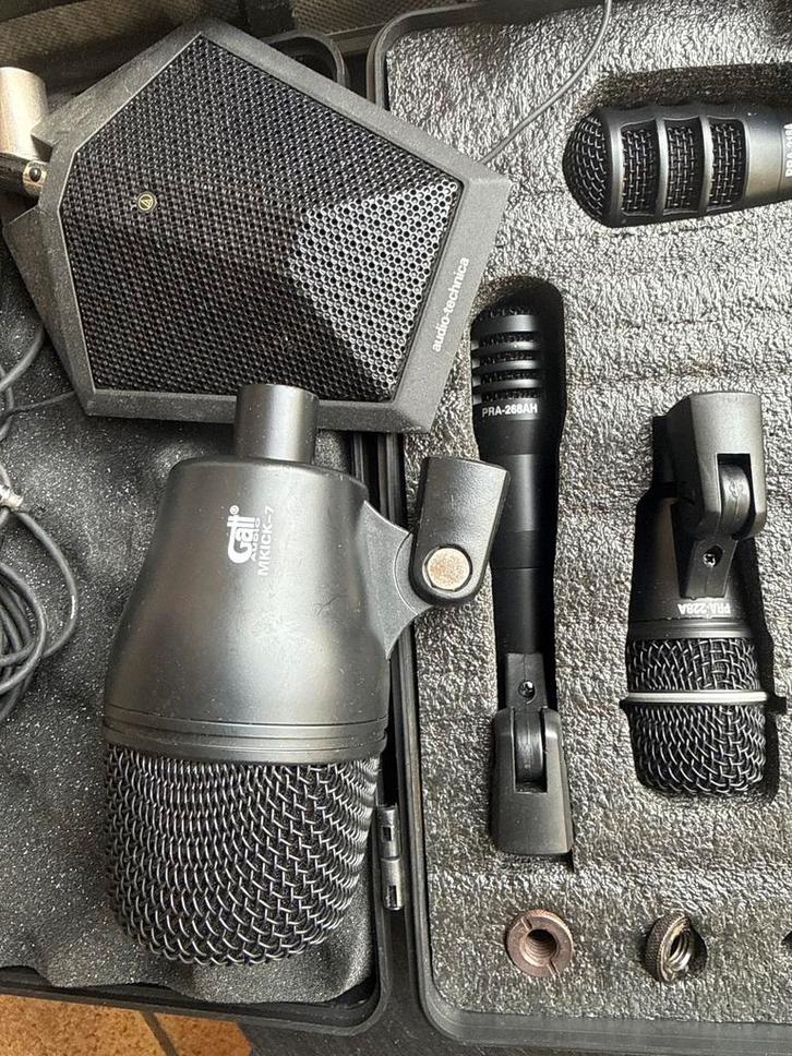 Drum microfoonset met diverse microfoons, Muziek en Instrumenten, Microfoons, Zo goed als nieuw, Overige typen, Ophalen of Verzenden