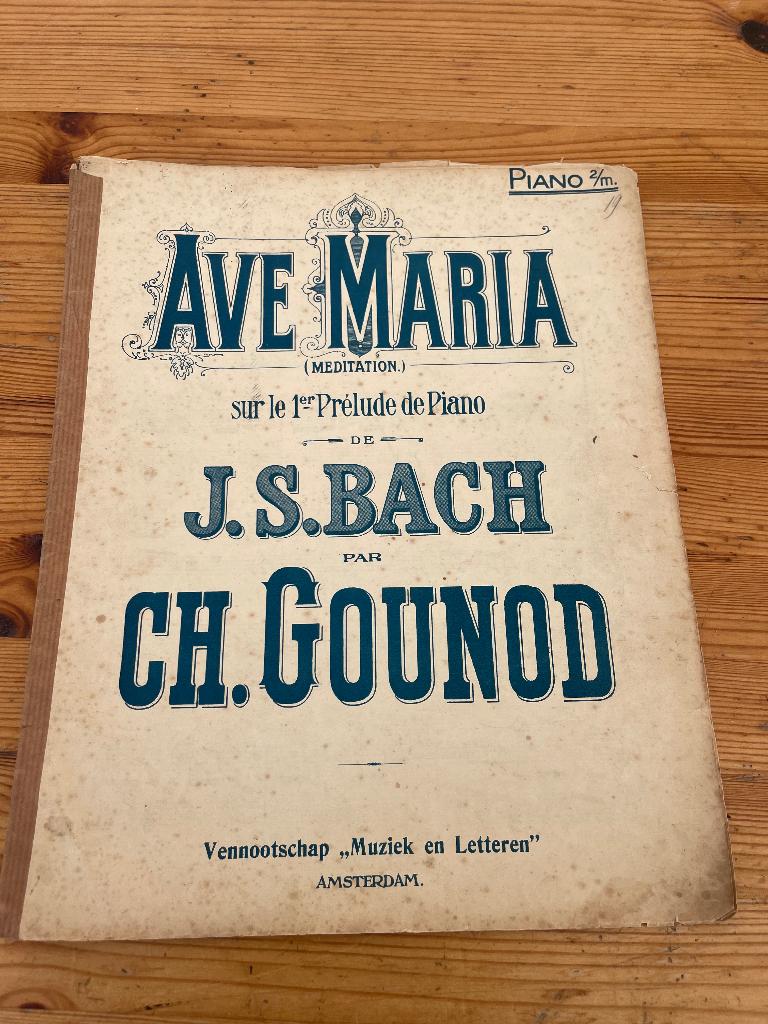 Bach / gounod - ave maria, Muziek en Instrumenten, Bladmuziek, Gebruikt, Klassiek, Artiest of Componist, Viool of Altviool
