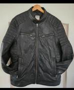 Bikerjack zwart leder Chasin', Kleding | Heren, Jassen | Zomer, Ophalen of Verzenden, Gedragen, Maat 56/58 (XL), Zwart