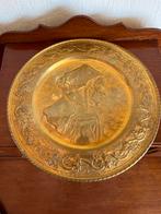 Messing Wandborden Boer en Boerin Set, Ophalen of Verzenden