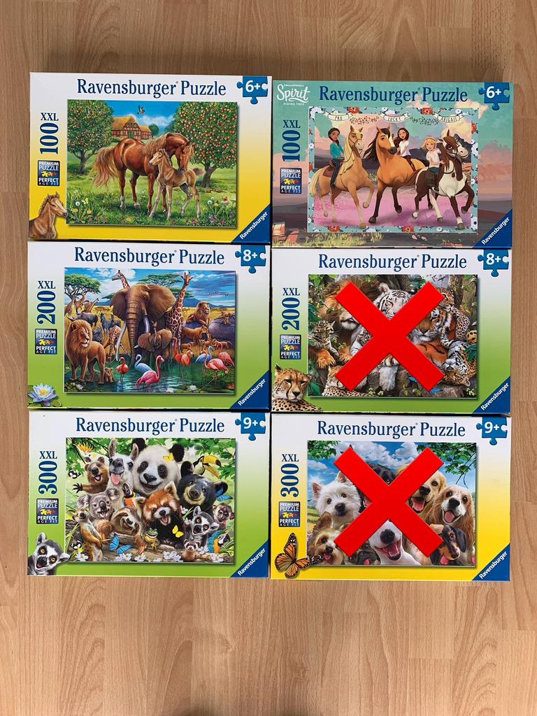Diverse Ravensburger XXL Puzzels (100, 200, 300 stukjes), Ophalen of Verzenden, Meer dan 50 stukjes, Zo goed als nieuw, 6 jaar of ouder