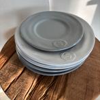 Stapelgoed borden en espressomokjes – wit & grijs, Gebruikt, Keramiek, Overige typen, Ophalen of Verzenden