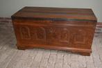 Prachtige antieke eiken houten dekenkist "ELZA 1743"