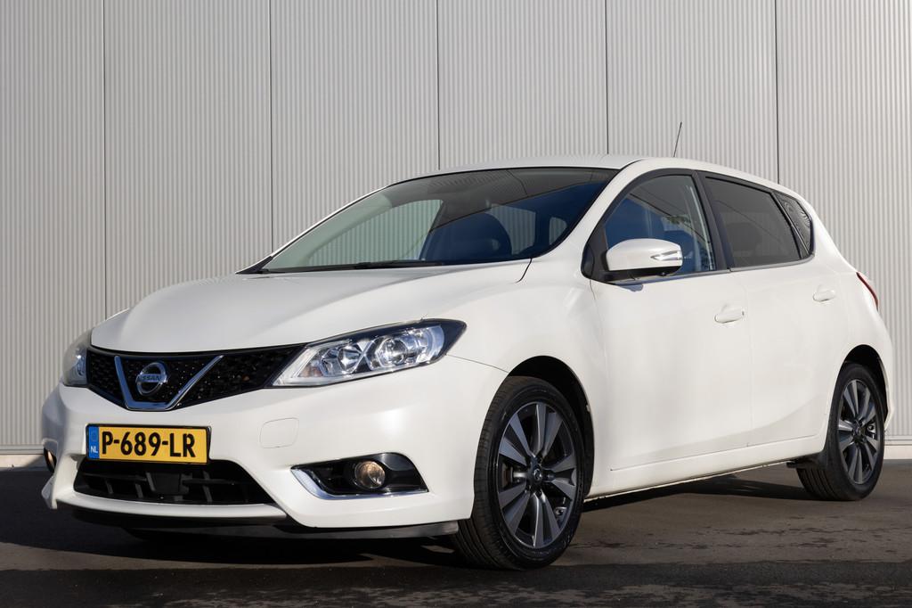 Nissan Pulsar 1.2 DIG-T | LEDER | NAVI | CAMERA | TREKHAAK, Auto's, Nissan, Gebruikt, 4 cilinders, 116 pk, Wit