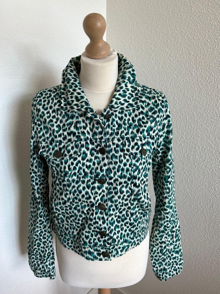 King Louie maat 38 spijker jack jas vest panter groen 346, Maat 38/40 (M), Ophalen of Verzenden, Zo goed als nieuw, King Louie