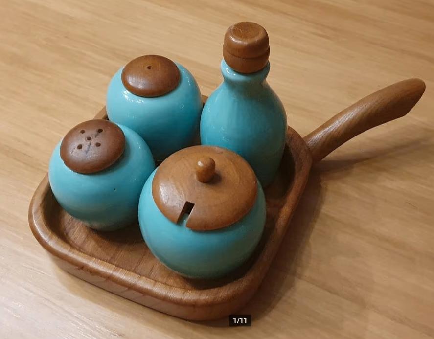 Keukenset in turkoois-blauw - Mooie serveerset Jie Gantofta,, Ophalen of Verzenden