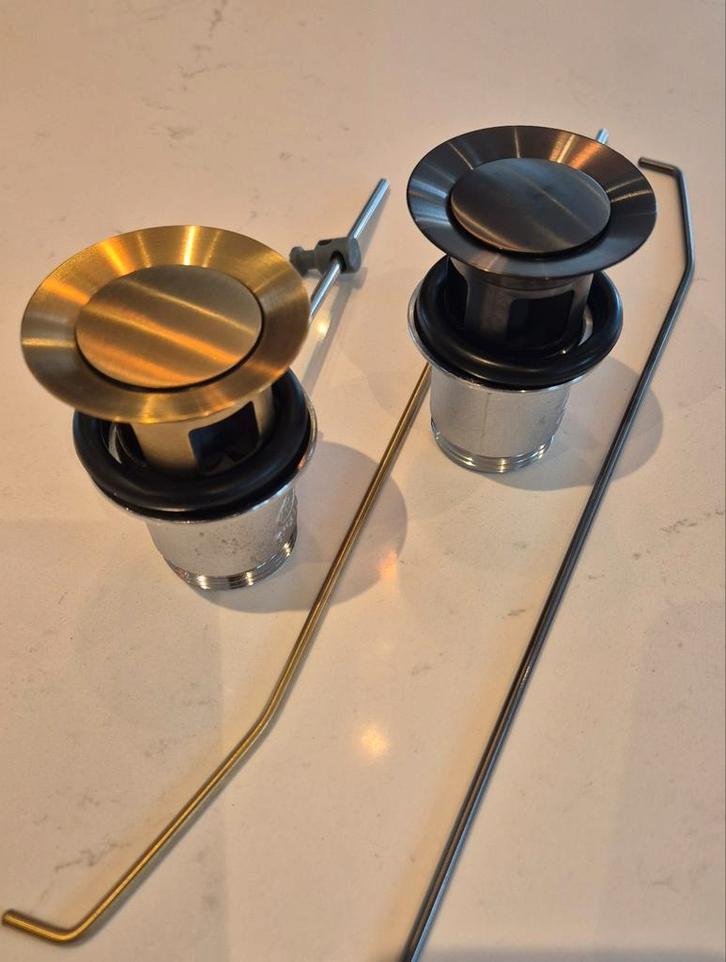 2x Grohe Essence afvoerplug – zwart & koper, nieuw, Doe-het-zelf en Verbouw, Sanitair, Nieuw, Koper, Ophalen of Verzenden