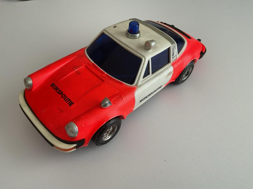 Vintage Rijkspolitie Porsche 911 Targa speelgoedauto, Ophalen of Verzenden, Gebruikt