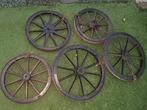 5 wagen / karrenwielen, Ophalen