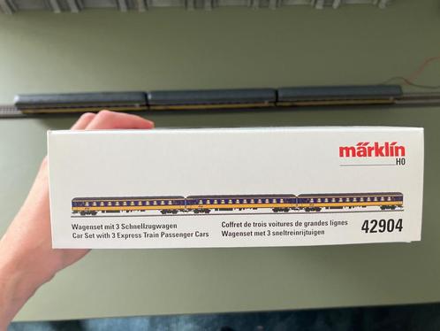 Märklin H0 / 42904 Wagenset met 3 sneltreinrijtuigen, Hobby en Vrije tijd, Modeltreinen | H0, Gebruikt, Wagon, Wisselstroom, Märklin