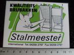 sticker Stalmeester kwaliteits brijbakken varkens logo, Verzenden, Zo goed als nieuw, Merk