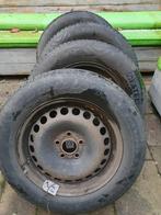 winterbanden op velg met sneeuwkettingen, Auto-onderdelen, Banden en Velgen, Ophalen, 16 inch, Banden en Velgen, Winterbanden