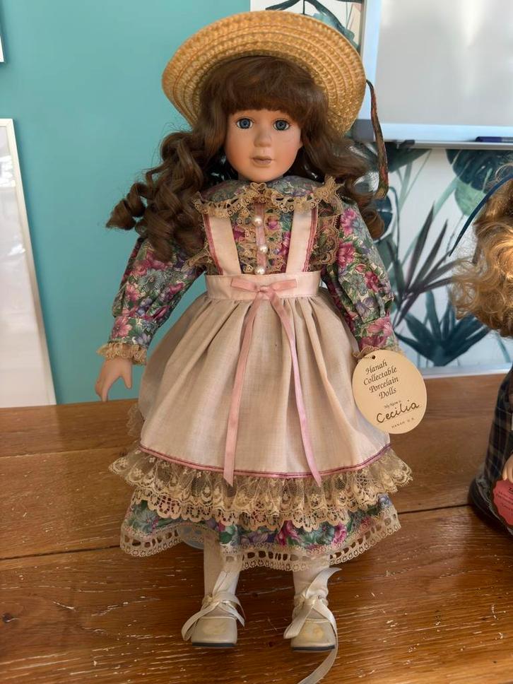 Antieke Porseleinen Pop - Hanah Collectable Cecilia, Verzamelen, Poppen, Gebruikt, Pop, Ophalen