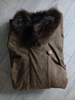 Vintage Winterjas met Bontkraag, Kleding | Dames, Bruin, Maat 46/48 (XL) of groter, Ophalen of Verzenden, Marcona