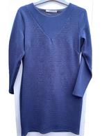 ZGAN Donkerblauwe jurk Steps, maat XL, aparte stof, Verzenden, Maat 46/48 (XL) of groter, Zo goed als nieuw, Knielengte
