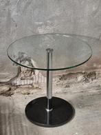 Metaform kl-3 bijzettafel 55cm, Minder dan 55 cm, Gebruikt, Rond, Glas