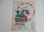 Smarties reclame uit tijdschrift van 1962., Verzamelen, Retro, Ophalen of Verzenden, Overige typen