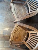 Teak houten stoelen €60,-, Ophalen, Gebruikt, Twee, Bruin