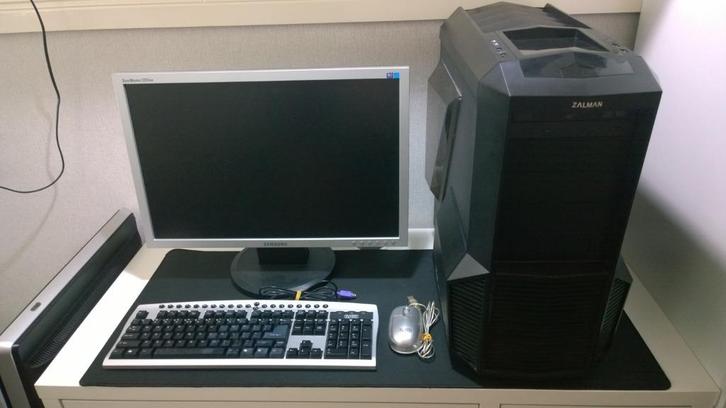 Retro XP gaming pc, Pentium Duo, GT640, compleet, Computers en Software, Vintage Computers, Ophalen