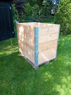 Houten krat, kuubskist, Tuin en Terras, Bloembakken en Plantenbakken, Gebruikt, Vierkant, 60 tot 100 cm, 60 cm of meer