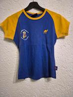 Vintage T-shirt Blauw/Geel, Ophalen, Blauw, Korte mouw, Camel