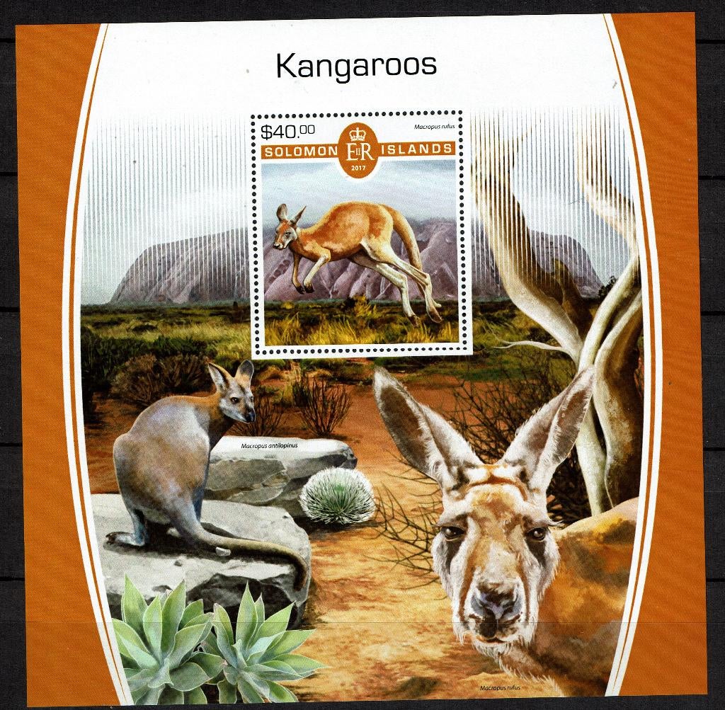 SOLOMON ISL 2017 PF BLOK KANGEROE WILDLIFE ZOOGDIEREN 1, Ophalen of Verzenden, Postfris, Dier of Natuur