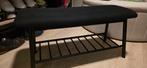 Zwarte bank met opbergruimte, Huis en Inrichting, Stoelen, Ophalen, Zo goed als nieuw, Zwart, Hout