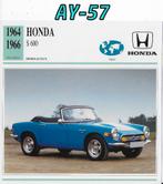 Ay57 autokaart honda s 600 ( 1964 - 1966 ), Ophalen of Verzenden, Zo goed als nieuw, Auto's