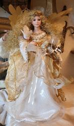 LARGE TABLE OR TREE TOP FIBER OPTIC ANGEL PORCELAIN, Ophalen of Verzenden