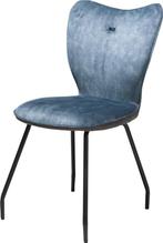 Nieuwe stoelen, Kim van H&H, blauw met off-black en metaal, Nieuw, Vijf, Zes of meer stoelen, Blauw, Metaal