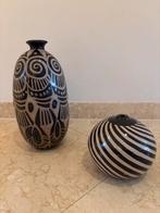 Guatemalteekse Vazen Set, Huis en Inrichting, Woonaccessoires | Vazen, Zwart, Aardewerk of Porselein, Ophalen of Verzenden, Zo goed als nieuw