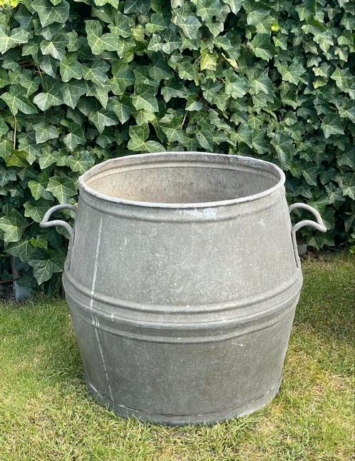 Brocante oude zinken Dolly Tub (1), Antiek en Kunst, Curiosa en Brocante, Ophalen of Verzenden
