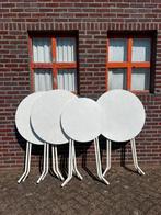 Set van 4 ronde statafels – inklapbaar en weerbestendig, Huis en Inrichting, Ophalen of Verzenden