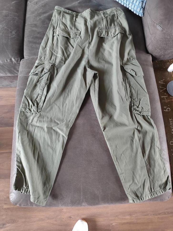 Le Temps des Cerises Cargo Broek Dames Maat 32, Kleding | Dames, Broeken en Pantalons, Zo goed als nieuw, Groen, Lang, Ophalen of Verzenden