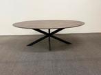 Ovale eettafel HPL roest print 220x120, Huis en Inrichting, Tafels | Eettafels, 100 tot 150 cm, 200 cm of meer, Ophalen of Verzenden