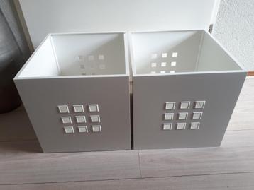 2 x Ikea Lekman bakken voor Kallax kast, wit beschikbaar voor biedingen