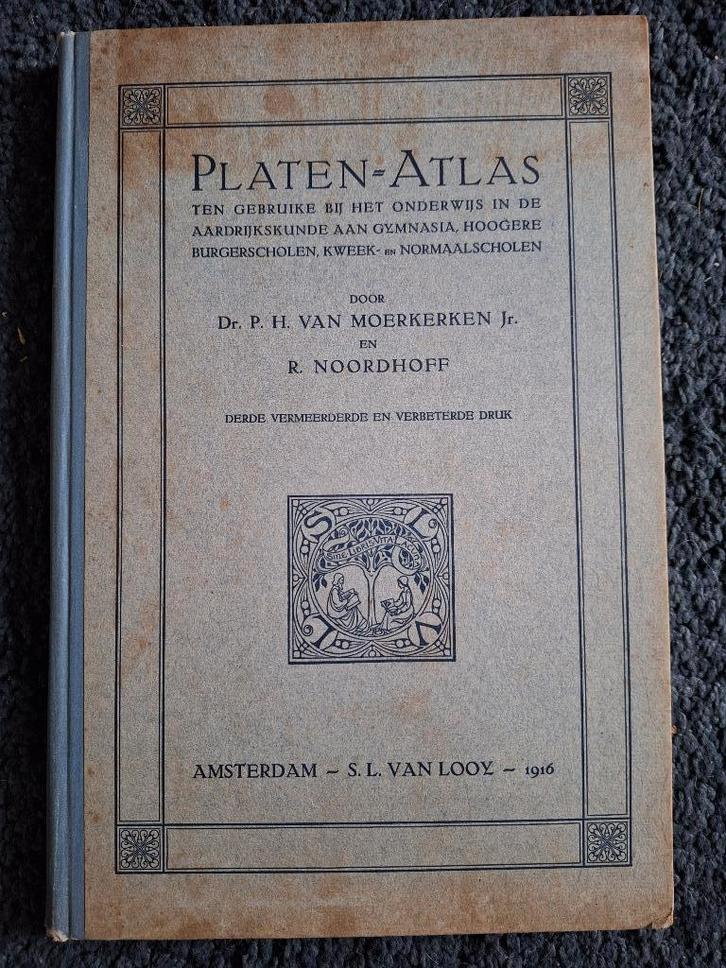 Aardrijkskundige platenatlas, Boeken, Atlassen en Landkaarten, Gelezen, Landkaart, Wereld, 1800 tot 2000, Ophalen of Verzenden