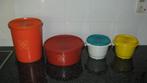 Tupperware koektrommel + dozen met sterdeksel vintage izgs, Ophalen of Verzenden, Zo goed als nieuw, Geel, Overige typen