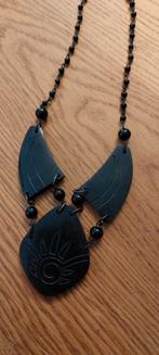Leuke aparte ketting, Ophalen of Verzenden, Zo goed als nieuw, Zwart, Kunststof