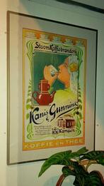 Reclamebord Poster Kanis Gunnink Koffie Thee Kampen Vintage, Verzamelen, Merken en Reclamevoorwerpen, Verzenden, Zo goed als nieuw