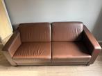 Leren bruinen bank, Huis en Inrichting, Gebruikt, 150 tot 200 cm, Driepersoons, Ophalen of Verzenden