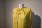 Giambattista Valli zijde blouse top strik bij de hals mt S, Giambatista valli, Verzenden, Geel, Zo goed als nieuw