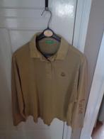 BENNETON polo met lange mouwen.:mt XL, Beige, Maat 56/58 (XL), Ophalen of Verzenden, Zo goed als nieuw