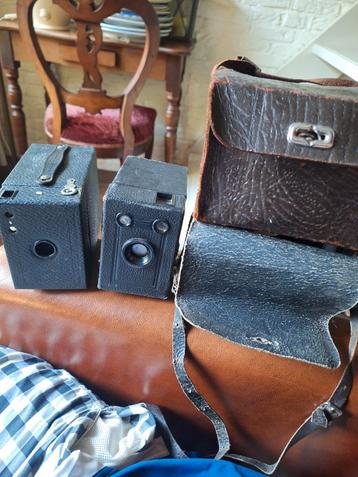 Vintage Box Camera's met Tas beschikbaar voor biedingen
