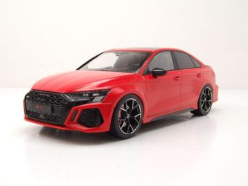 audi rs3 limousine 2022 rood ixo 1:18 beschikbaar voor biedingen