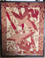 Batik ingelijst; 2 Paradijsvogels, Antiek en Kunst, Ophalen