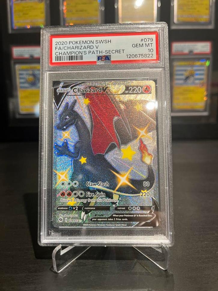 PSA 10 Charizard V 79, Hobby en Vrije tijd, Verzamelkaartspellen | Pokémon, Zo goed als nieuw, Losse kaart, Foil, Ophalen of Verzenden