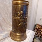 Vintage koperen paraplubak met tafereel jaren 50/60, Antiek en Kunst, Antiek | Woonaccessoires, Ophalen of Verzenden