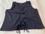 NIEUW top zwart katoen rib gerimpeld Ulla Popken maat 50-52, Zwart, Nieuw, Ulla Popken, Shirt of Top
