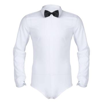 Heren kostuum bodysuit / overhemd witte catsuit romper beschikbaar voor biedingen